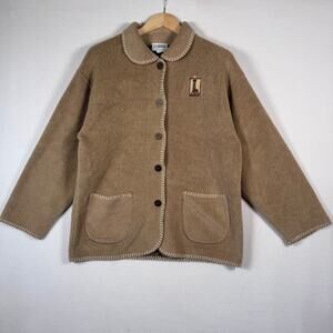 Artisans Sunschein Designs Vintage Lighthouse Button Front Cardigan Nautical L